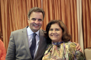 Eliana Rodrigues com Aécio Neves