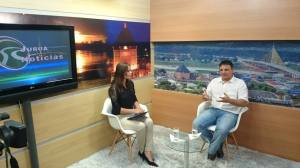 Marcio Bittar durante entrevista em emissora de Cruzeiro do Sul (foto: assessoria)