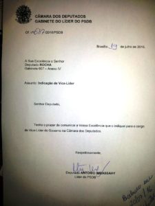 Indicação vice-lider
