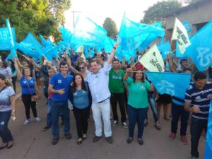 Branca Menezes, Vanderson Mambira e Major Rocha em campanha pelo Quinari