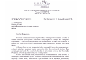 Liga de Quadrilhas é atendida com emenda do deputado federal Major Rocha