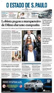 Capa do jornal O Estado de S. Paulo 24/02/16