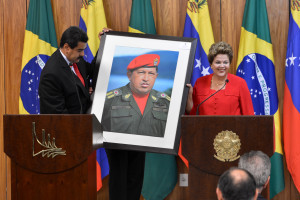 Brasília A presidenta Dilma Rousseff e o presidente da Venezuela, Nicolás Maduro, durante declaração à imprensa, no Palácio do Planalto
