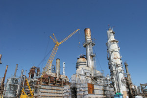 Petrobras CEO Jose Sergio Gabrielli de Azevedo during news conference and visit to Pasadena Refinery System, Inc. in Pasadena, TX after acquiring 50% stake in refinery for $360 million USD.