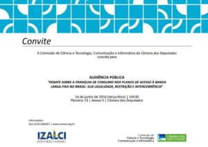 CONVITE FRENTE PARLAMENTAR DE CIÊNCIA E TECNOLOGIA