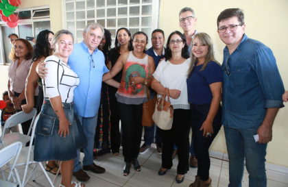 Presidente PSDB-DF, senador Izalci Lucas, entre tucanos de Sobradinho 2