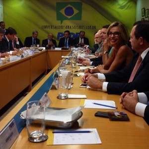 Rita Camata e Luiz Paulo Vellozo Lucas participaram da reunião da Executiva Nacional