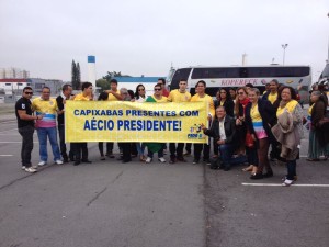 A militância capixaba preparou faixas para a Convenção Nacional