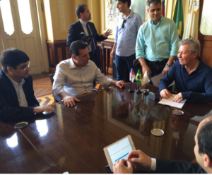 Governador Marconi Perillo reúne-se com o prefeito Arthur Virgílio, no Palácio Rio Branco, em Manaus.