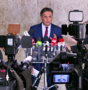 Senador Aécio Neves durante entrevista aos jornalista no Palácio do Planalto. Brasília, 11/01/2017 - Foto Orlando Brito
