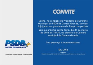 convite PSDB filiação
