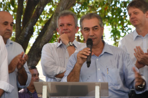 Reinaldo discursa em inauguração da Tecnologia 3G em Bonito/ Foto: Jéssica Barbosa.