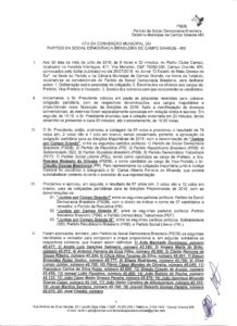 ATA DA CONVENÇÃO MUNICIPAL DO PSDB-CG-PÁG.01