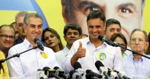 Reinaldo Azambuja e o senador Aécio Neves/ Foto: divulgação