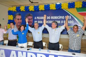 Governador Reinaldo Azambuja esteve na convenção em Nova Andradina/ Foto: divulgação
