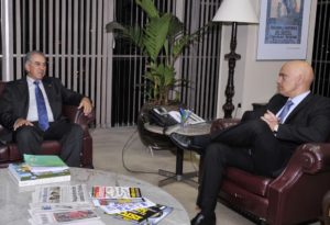 Governador de MS, Reinaldo Azambuja e o Ministro da Justiça, 