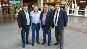 Novos prefeitos eleitos da Região Sudoeste Reinaldo Pity, Valdir do Couto Junior, Jair Scapini e Derlei Delevatti/ Foto: divulgação