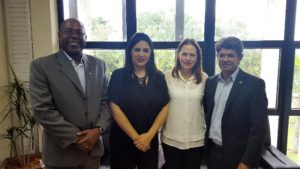 Eduardo Carvalho (Perito criminal/MS), Luciana Azambuja (Subsecretaria Estadual de Políticas para as Mulheres), Andrea Brochier (coord.