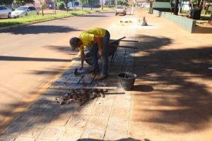 Calçadas estão sendo recuperadas/Foto: divulgação
