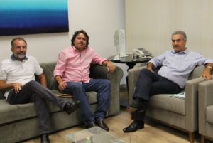 OS tucanos prefeito Zé Cabelo, prefeito Caravina e governador Reinaldo/ Foto: Willams Araújo