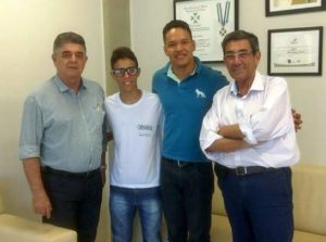 Presidente Marcio, Wesley, Elton e secretário de Turismo Nelson Cintra/ Foto: Divulgação