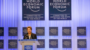 Davos - Suíça, 24/01/2014. Presidenta Dilma Rousseff durante discurso na Sessão Plenária do Fórum Econômico Mundial 2014. Foto: Roberto Stuckert Filho/PR