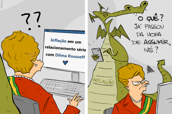 charge Dilma Inflação
