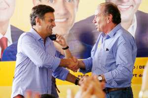 Aécio Neves e Aloysio Nunes em Ribeirão Preto - SP