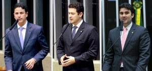 Deputados Bruno Araújo, Betinho Gomes, ambos do PSDB-PE, e Caio Nárcio (MG)
