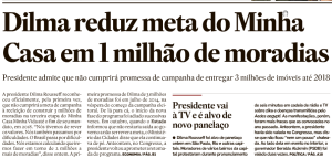 Foto: Reprodução da 1ª página do jornal O Estado de S. Paulo desta quinta (4)