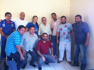 Presidente do PSDB-RN, Valério Marinho, com membros do PSDB-Jovem e da Fekaen