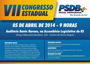 Cartaz Congresso Estadual do PSDB-RS
