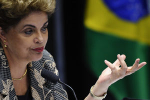 Plenário do Senado Federal durante sessão deliberativa extraordinária para votar a Denúncia 1/2016, que trata do julgamento do processo de impeachment da presidente afastada Dilma Rousseff por suposto crime de responsabilidade. Em pronunciamento,a presidente afastada, Dilma Rousseff. Foto: Marcos Oliveira/Agência Senado