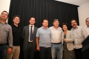 Lideranças reunida com os jornalistas palestrantes Crédito: Ildefonso Schmidt Jr.