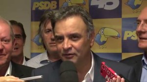 Entrevista Aécio Neves durante reunião da  Executiva Estadual do PSDB em Florianópolis