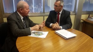 Deputado Marcos Vieira e o presidente da bancada estadual gaúcha, Jorge Pozzobom
