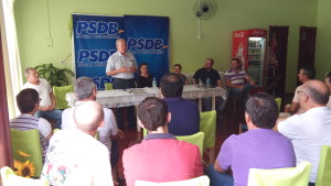 Presidente estadual do PSDB, deputado Marcos Vieira falou à lideranças de 11 municípios da região