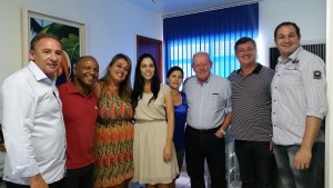 Em Criciúma, deputado Marcos Vieira, presidente estadual do PSDB, foi recebido pela deputada federal Geovânia de Sá e demais lideranças locais