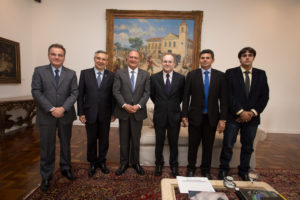 O Governador do Estado de São Paulo Dr. Geraldo Alckmin, recebe o Senador Eduardo Amorim. Local: São Paulo/SP. Data: 09/02/2017. Foto: Alexandre Carvalho/A2img