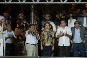 Palmas (TO) - A presidenta Dilma Rousseff participa da cerimônia de abertura dos Jogos Mundiais dos Povos Indígenas 2015 (Marcelo Camargo/Agência Brasil)