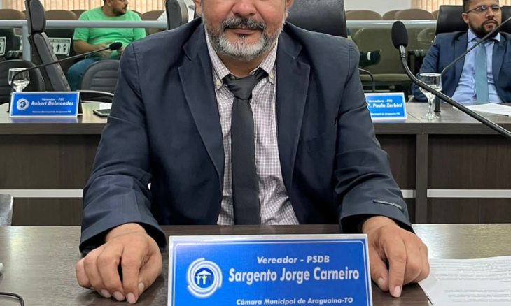 Vereador de Araguaína Sargento Jorge Carneiro se filia ao PSDB Tocantins –  PSDB – TO