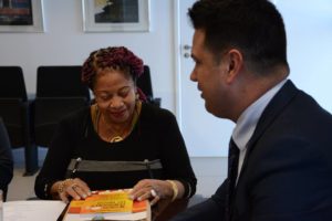 Luislinda em reunião com o ministro do Esporte, Leonardo Picciani.