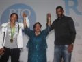 Luislinda se une a medalhista de ouro na luta contra o racismo nas olimpíadas