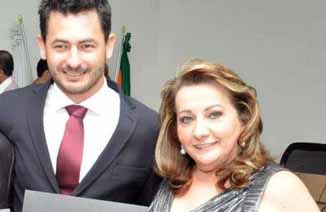O vereador Alexandre e a Prefeita Luzia