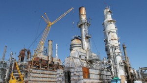 Petrobras CEO Jose Sergio Gabrielli de Azevedo during news conference and visit to Pasadena Refinery System, Inc. in Pasadena, TX after acquiring 50% stake in refinery for $360 million USD.