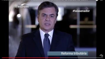 #pracegover: senador Cássio Cunha Lima - print de entrevista da TV Senado